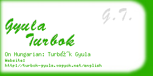 gyula turbok business card